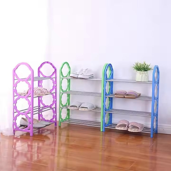 4-Layer Space-Saving Shoe Rack – Portable Organizer for Home & Travel
